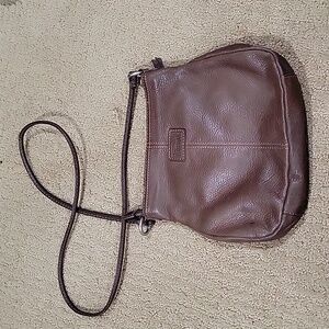 Small Brown Leather Fossil Crossbody